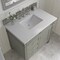 James Martin Vanities Brittany 36in Single Vanity, Urban Gray w/ 3 CM White Zeus Quartz Top 650-V36-UGR-3WZ - alternate 5